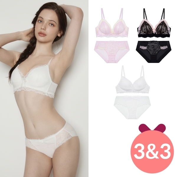 [3 SET]블로썸 브라렛 3+헴팬티 3 SET